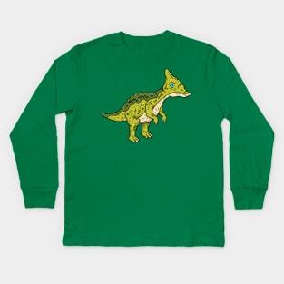 Duck Billed Saurolophus Kids Long Sleeve T-Shirt